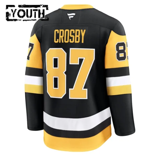 Fanatics Pittsburgh Penguins Sidney Crosby 24/25 Home Premium Trikot - Kinder (Schwarz)