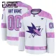 Fanatics San Jose Sharks Hockey Fights Cancer Personalisiert 24/25 Practice Trikot - Kinder (Weiss) Fanatics San Jose Sharks Hockey Fights Cancer Personalisiert 24/25 Practice Trikot - Kinder (Weiss)