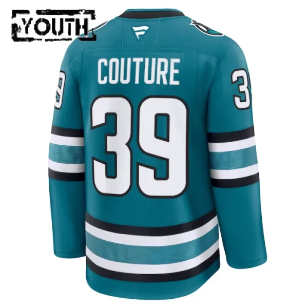 Fanatics San Jose Sharks Logan Couture 24/25 Home Premium Trikot - Kinder (Teal)