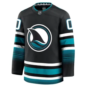 Fanatics San Jose Sharks Personalisiert 24/25 Alternate Premium Trikot - Herren (Schwarz)