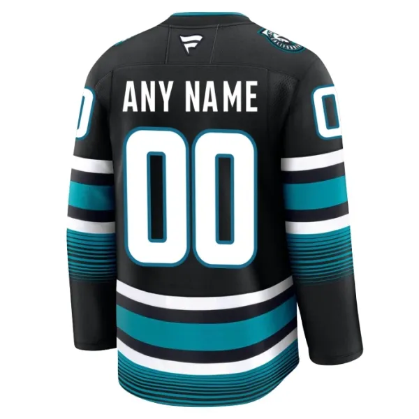 Fanatics San Jose Sharks Personalisiert 24/25 Alternate Premium Trikot - Herren (Schwarz)