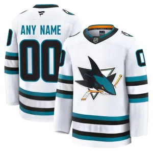 Fanatics San Jose Sharks Personalisiert 24/25 Away Premium Trikot - Herren (Weiss)