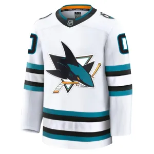 Fanatics San Jose Sharks Personalisiert 24/25 Away Premium Trikot - Herren (Weiss)