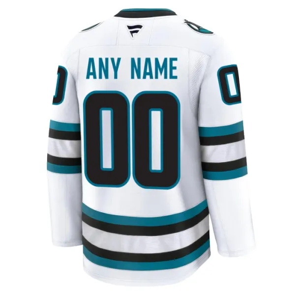 Fanatics San Jose Sharks Personalisiert 24/25 Away Premium Trikot - Herren (Weiss)