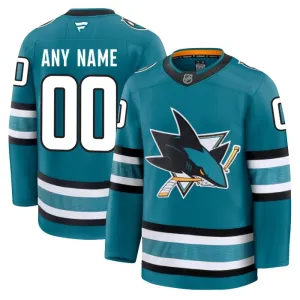 Fanatics San Jose Sharks Personalisiert 24/25 Home Premium Trikot - Herren (Teal)