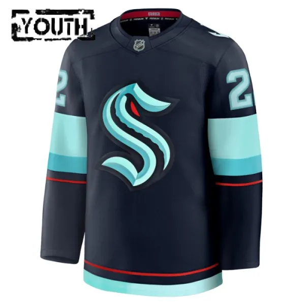 Fanatics Seattle Kraken Oliver Bjorkstrand 24/25 Home Premium Trikot - Kinder (Navy)