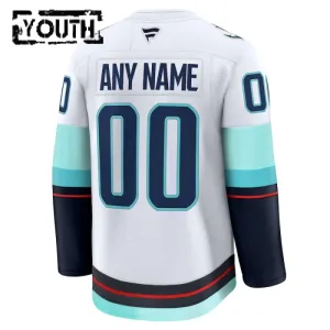 Fanatics Seattle Kraken Personalisiert 24/25 Away Premium Trikot - Kinder (Weiss)
