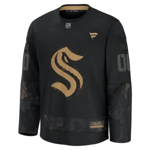 Fanatics Seattle Kraken Personalisiert 24/25 Military Appreciation Practice Trikot - Herren (Schwarz)