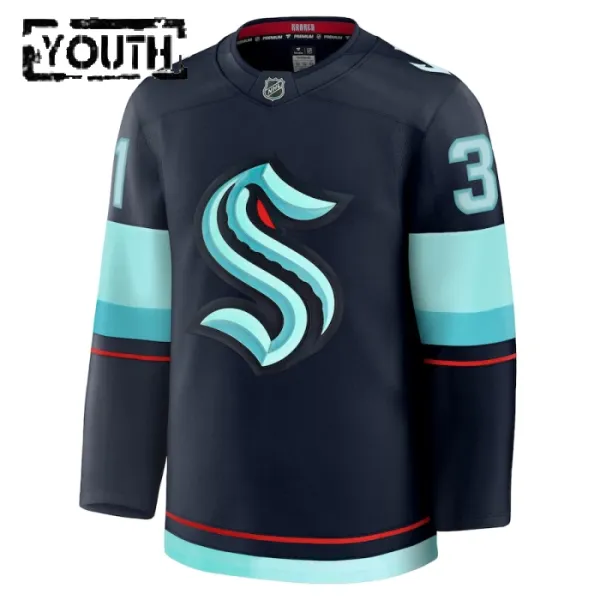 Fanatics Seattle Kraken Philipp Grubauer 24/25 Home Premium Trikot - Kinder (Navy)