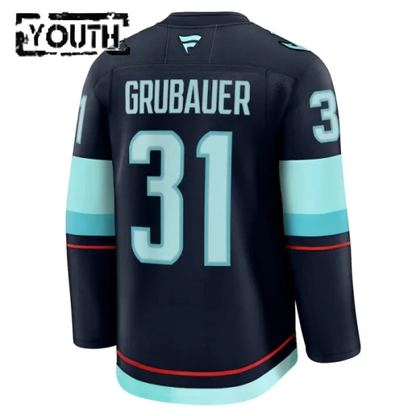 Fanatics Seattle Kraken Philipp Grubauer 24/25 Home Premium Trikot - Kinder (Navy)
