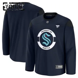 Fanatics Seattle Kraken Team Personalisiert 24/25 Practice Trikot - Kinder (Navy)