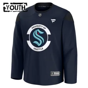 Fanatics Seattle Kraken Team Personalisiert 24/25 Practice Trikot - Kinder (Navy)