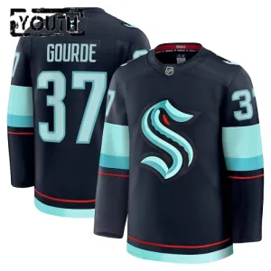 Fanatics Seattle Kraken Yanni Gourde 24/25 Home Premium Trikot - Kinder (Navy)