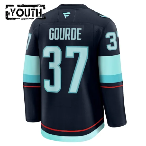Fanatics Seattle Kraken Yanni Gourde 24/25 Home Premium Trikot - Kinder (Navy)