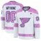 Fanatics St. Louis Blues Hockey Fights Cancer Personalisiert 24/25 Practice Trikot - Herren (Weiss)