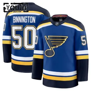 Fanatics St. Louis Blues Jordan Binnington 24/25 Home Premium Trikot - Kinder (Blau)