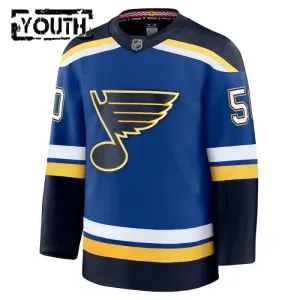 Fanatics St. Louis Blues Jordan Binnington 24/25 Home Premium Trikot - Kinder (Blau)