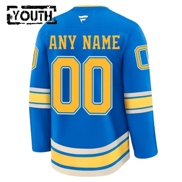 Fanatics St. Louis Blues Personalisiert 24/25 Alternate Premium Trikot - Kinder (Blau)
