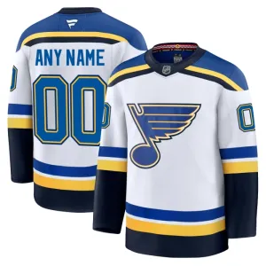 Fanatics St. Louis Blues Personalisiert 24/25 Away Premium Trikot - Herren (Weiss)