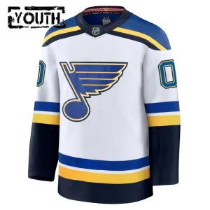 Fanatics St. Louis Blues Personalisiert 24/25 Away Premium Trikot - Kinder (Weiss)