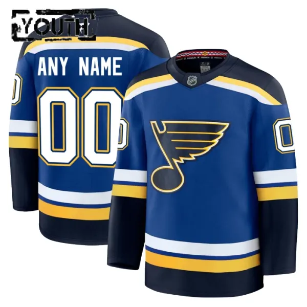 Fanatics St. Louis Blues Personalisiert 24/25 Home Premium Trikot - Kinder (Blau) Fanatics St. Louis Blues Personalisiert 24/25 Home Premium Trikot - Kinder (Blau)