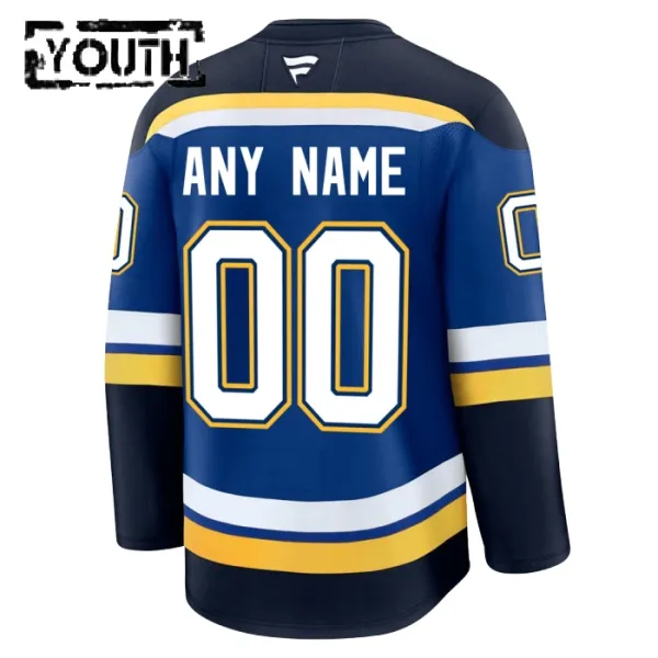 Fanatics St. Louis Blues Personalisiert 24/25 Home Premium Trikot - Kinder (Blau)