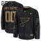 Fanatics St. Louis Blues Personalisiert 24/25 Military Appreciation Practice Trikot - Kinder (Schwarz)
