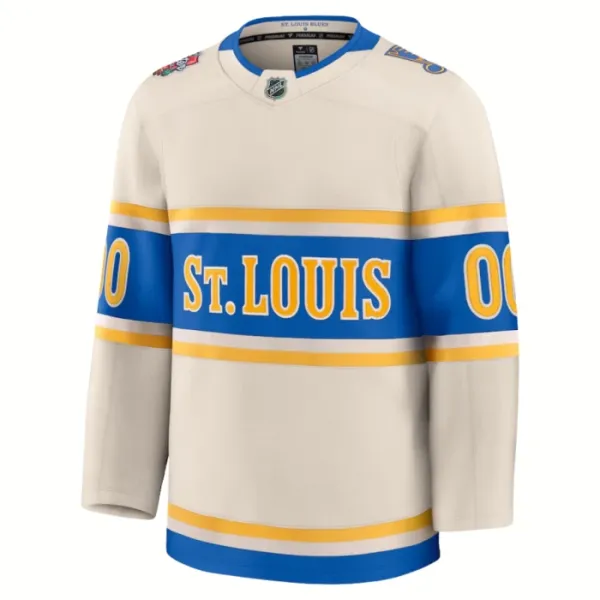 Fanatics St. Louis Blues Personalisiert 24/25 Premium Winter Classic Trikot - Herren (Weiss)