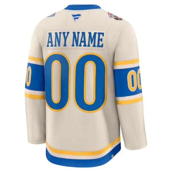 Fanatics St. Louis Blues Personalisiert 24/25 Premium Winter Classic Trikot - Herren (Weiss)
