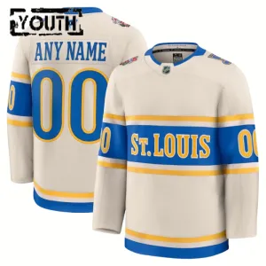 Fanatics St. Louis Blues Personalisiert 24/25 Premium Winter Classic Trikot - Kinder (Weiss)