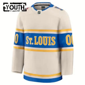 Fanatics St. Louis Blues Personalisiert 24/25 Premium Winter Classic Trikot - Kinder (Weiss)