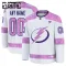Fanatics Tampa Bay Lightning Hockey Fights Cancer Personalisiert 24/25 Practice Trikot - Kinder (Weiss)