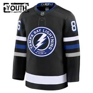 Fanatics Tampa Bay Lightning Nikita Kucherov 24/25 Alternate Premium Trikot - Kinder (Schwarz)