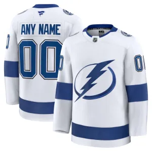 Fanatics Tampa Bay Lightning Personalisiert 24/25 Away Premium Trikot - Herren (Weiss)