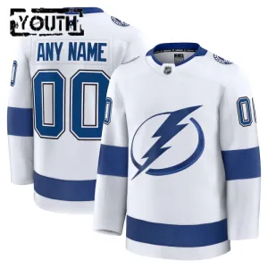 Fanatics Tampa Bay Lightning Personalisiert 24/25 Away Premium Trikot - Kinder (Weiss)