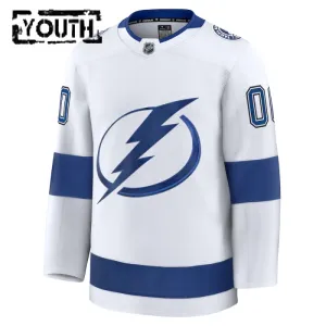 Fanatics Tampa Bay Lightning Personalisiert 24/25 Away Premium Trikot - Kinder (Weiss)