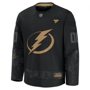 Fanatics Tampa Bay Lightning Personalisiert 24/25 Military Appreciation Practice Trikot - Herren (Schwarz)