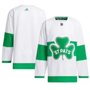 Adidas Toronto Maple Leafs St Patricks Personalisiert Authentic Trikot - Herren (Weiss)