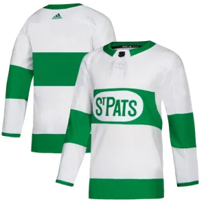 Adidas Toronto Maple Leafs St Pats Personalisiert Authentic Trikot - Herren (Weiss)