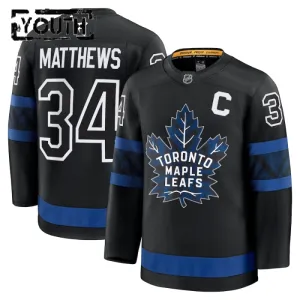 Fanatics Toronto Maple Leafs Auston Matthews 24/25 Alternate Premium Trikot - Kinder (Schwarz)