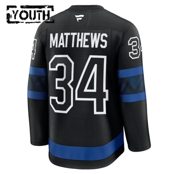 Fanatics Toronto Maple Leafs Auston Matthews 24/25 Alternate Premium Trikot - Kinder (Schwarz)
