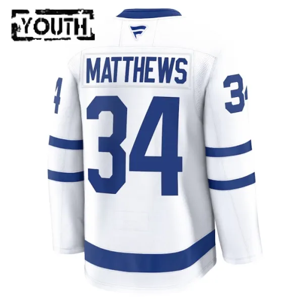 Fanatics Toronto Maple Leafs Auston Matthews 24/25 Away Premium Trikot - Kinder (Weiss)