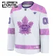 Fanatics Toronto Maple Leafs Hockey Fights Cancer Personalisiert 24/25 Practice Trikot - Kinder (Weiss)