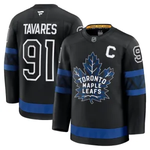 Fanatics Toronto Maple Leafs John Tavares 24/25 Alternate Premium Trikot - Herren (Schwarz)