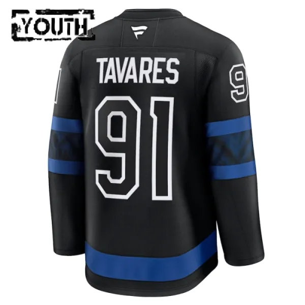 Fanatics Toronto Maple Leafs John Tavares 24/25 Alternate Premium Trikot - Kinder (Schwarz)