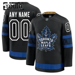 Fanatics Toronto Maple Leafs Personalisiert 24/25 Alternate Premium Trikot - Kinder (Schwarz)