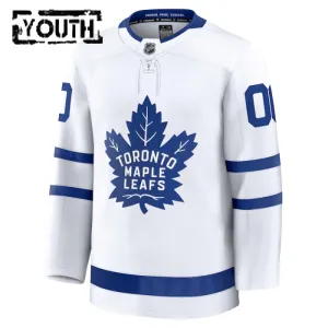 Fanatics Toronto Maple Leafs Personalisiert 24/25 Away Premium Trikot - Kinder (Weiss)