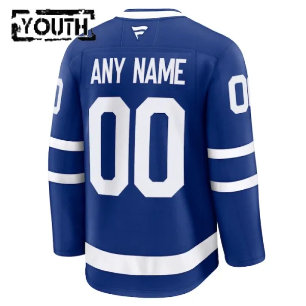 Fanatics Toronto Maple Leafs Personalisiert 24/25 Home Premium Trikot - Kinder (Blau)