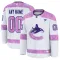 Fanatics Vancouver Canucks Hockey Fights Cancer Personalisiert 24/25 Practice Trikot - Herren (Weiss)