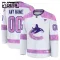 Fanatics Vancouver Canucks Hockey Fights Cancer Personalisiert 24/25 Practice Trikot - Kinder (Weiss)